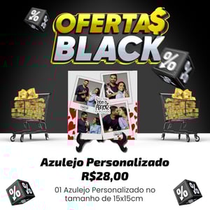 Black friday Azulejo Personalizado Azulejo 15x15cm colorido frente 4x0   Somente uma Arte por Pedido