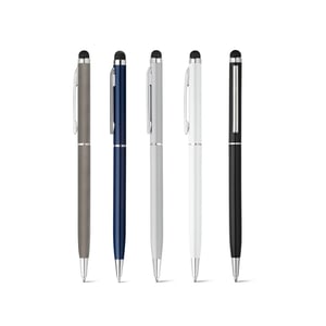 91624 Caneta esferográfica em alumínio com escrita em azul      