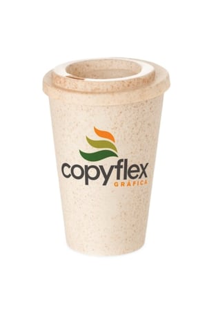 CP001 Copo Fibra de Madeira  Capacidade - 400ml Medidas aproximadas para gravação (CxL): 10 cm x 3 cm   
