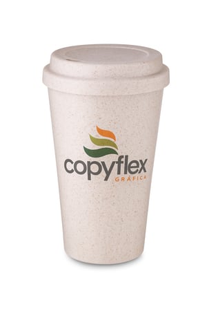 CP002 Copo Fibra de Arroz  Capacidade - 550ml Medidas aproximadas para gravação (CxL): 12 cm x 5 cm   