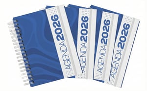 Kit Agenda 2026 (20unidades) CAPA DURA + ENCADERNAÇÃO WIRE + MIOLO PERMANENTE + FOLHA DE ROSTO     *FOTO MERAMENTE ILUSTRATIVA*