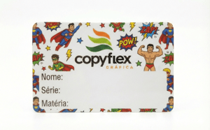 Etiqueta Escolar Grande Adesivo Vinil 7x4cm   À prova d\\\' água Personalização da sua escolha!