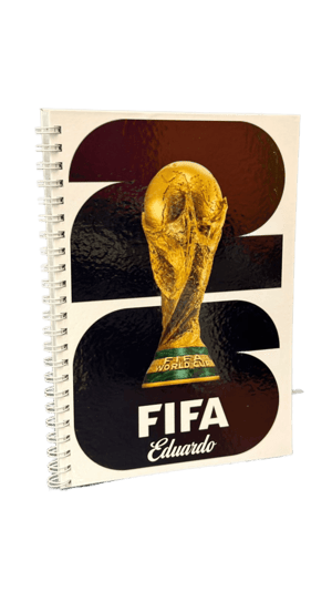 Caderno Personalizado A4 Capa dura 215x300mm  Laminação Wire-o 