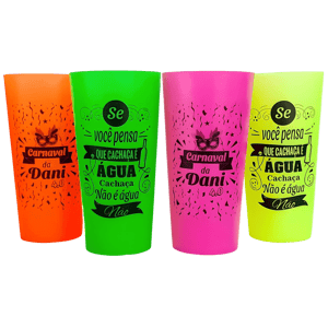 COPOS ECO CARNAVAL  capacidade - 500ml Silk ou Transfer   