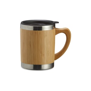 Caneca de Bambu 300ml   Medidas aproximadas para gravação (CxL):  7,6cm x 3cm   