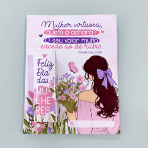 Cartão Mulher Virtuosa com Chocolate BIS Papel fotográfico 180g   Brilho  
