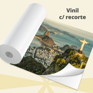 Adesivo Vinil m² + recorte especial Vinil Branco  4x0 Brilho Refile 