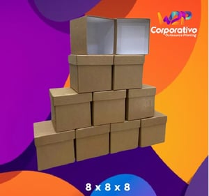 CX888TS - Caixa Cartonada com Tampa Solta Personalizada 8x8x8 cm      