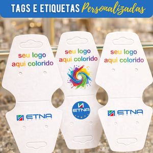 Tags Papel Triplex 250 gr ou Kraft 240 gr 5 x 10 (cm) CMYK Impressão Digital Corte Digital Frente ou Frente/Verso