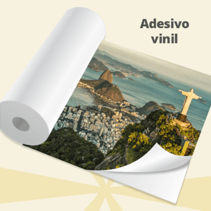 Adesivo Vinil m² refilado (PREMIUM) Vinil Branco  4x0 Brilho Refile 