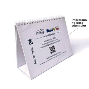 Calendário de mesa com Impressão na base rígida Horlle