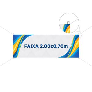 Faixa em lona 2,00x0,70m Lona 2,00x0,70m    