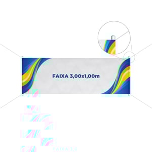 Faixa em lona 3,00x1,00m Lona 3,00x1,00m    