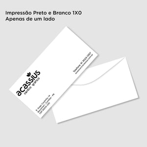 Envelope 23x11cm 1X0 cores  23x11cm 1X0   