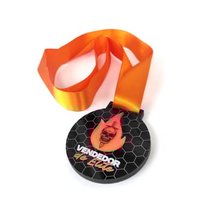 Medalha 6cm em acrílico com sobreposição Acrílico 6cm    