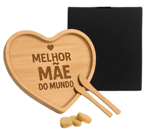 PETISQUEIRA EM BAMBU  Formato de coração    Personalização a sua escolha!