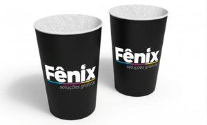 Copo de Papel Personalizado 440ml Papel Biodegradável  4x0 (Impressão colorida) Sem verniz  