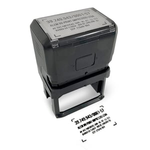 Carimbo   Tinta preta   