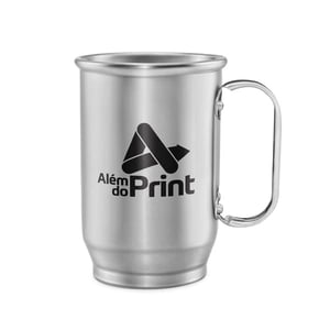Caneca alumínio prata Alumínio Prata 500ml Sublimação 4/0   