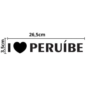 Adesivo Para Carro Eu Amo Peruíbe