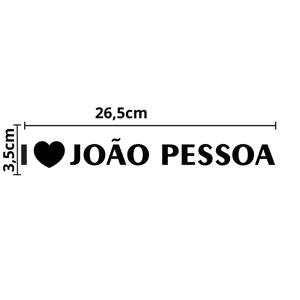 Adesivo Para Carro Eu amo João pessoa