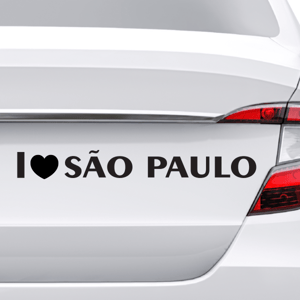 Adesivo Para Carro Eu Amo São Paulo