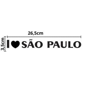 Adesivo Para Carro Eu Amo São Paulo