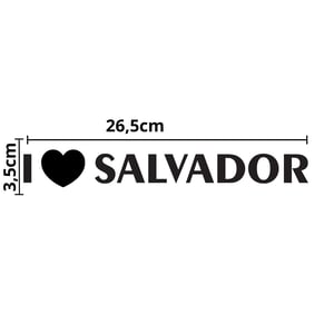 Adesivo Para Carro Eu Amo Salvador
