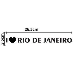 Adesivo Para Carro Eu Amo Rio de Janeiro
