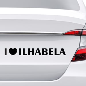 Adesivo Para Carro Eu Amo Ilhabela