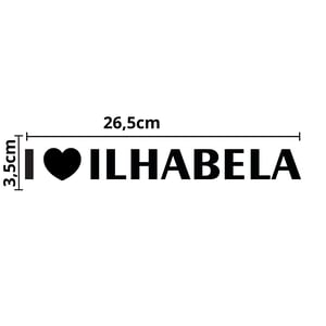 Adesivo Para Carro Eu Amo Ilhabela
