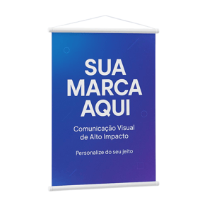 Banner Personalizado Lona Brilho 340g 70x120cm 4x0 - Colorido Frente Sem Enobrecimento Ilhós 