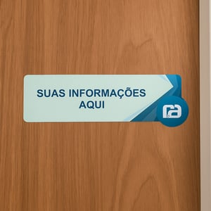 Placa de Sinalização indendificação de Porta Empresa 25x10cm