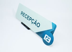 Placa de Sinalização indendificação de Porta Empresa 25x10cm