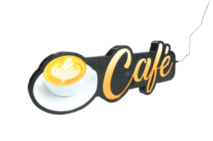 Luminoso Led Café Decoração Cafeteria Placa Letreiro Iluminado
