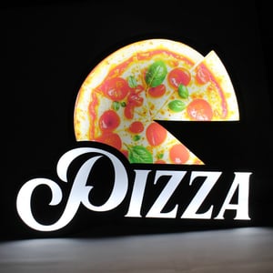 Luminoso Led Pizza Decoração Pizzaria Placa Letreiro Iluminado