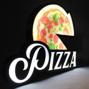 Luminoso Led Pizza Decoração Pizzaria Placa Letreiro Iluminado