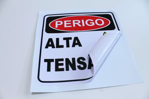 Kit 20 Adesivo Perigo Alta Tensão - Risco Choque Elétrico