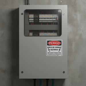 Kit 20 Adesivo Perigo Alta Tensão - Risco Choque Elétrico