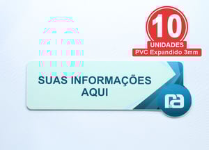 Placa de Sinalização indendificação de Porta Empresa 25x10cm