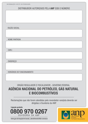 Placa ANP Quadro de Avisos – Revendedor Autorizado ANP 50x70cm