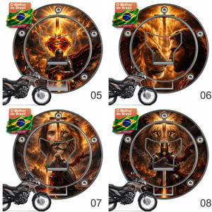 Adesivo Tampa Combustível Moto Vinil Premium Não Desbota CG Titan Fan Start Cargo Bros Twister XRE