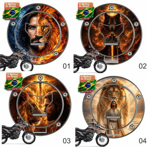 Adesivo Tampa Combustível Moto Vinil Premium Não Desbota CG Titan Fan Start Cargo Bros Twister XRE