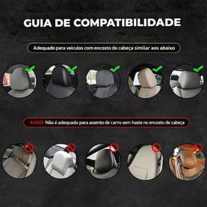 Capa Encosto de Cabeça Carro Divertida 2 Peças Microfibra Elástica Dupla Face Universal