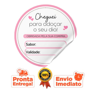 Adesivo para embalagem 3x3 redondo etiqueta obrigada pela compra - para seda caixa