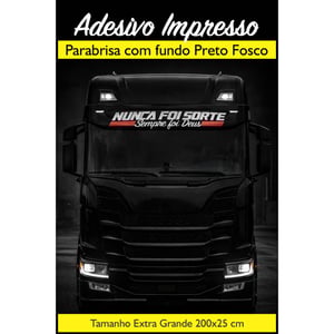 Adesivo Para Carro Parabrisa Nunca foi Sorte Sempre foi Deus