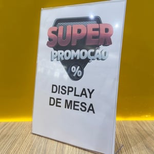 Display Expositor Acrílico A4 De Balcão Mesa Cor Transparente