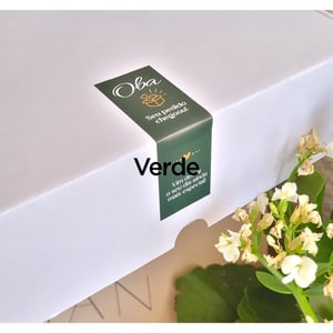 Adesivo Decorativo Vinil 2,7x8,5cm | Etiqueta Elegante para Embalagens | Pronta Entrega