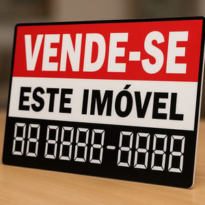 Placa Vende-se  Aluga-se Casa Comércio Terreno Imóvel 40x30