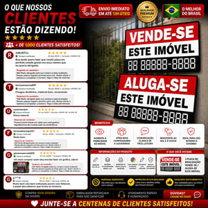 Placa Vende-se  Aluga-se Casa Comércio Terreno Imóvel 40x30